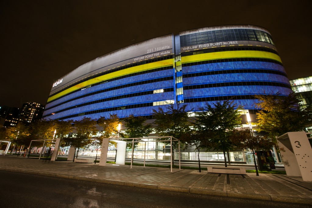 Irradiée, projection sur la pavillon Président-Kennedy