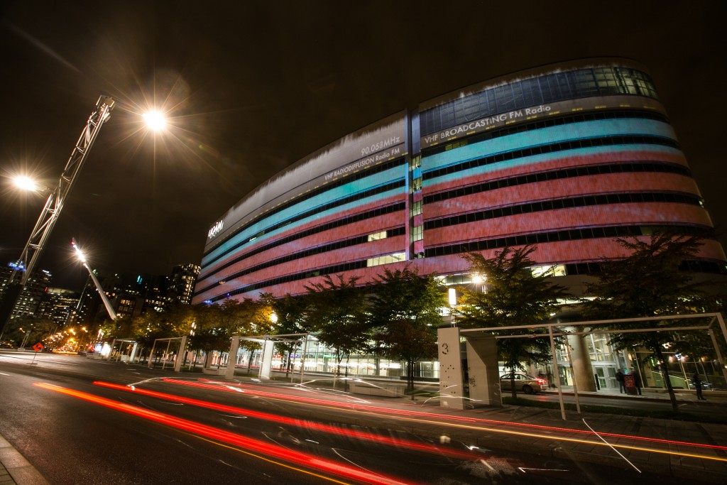 Irradiée, projection sur la pavillon Président-Kennedy