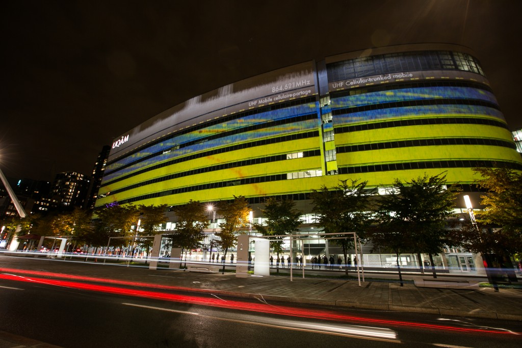 Irradiée, projection sur la pavillon Président-Kennedy